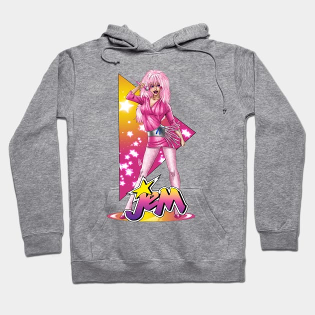 Jem with logo Hoodie by AV Art Studio